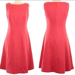 Talbots 100% Irish Linen Sheath Dress Fully Lined Coral Size 8